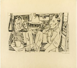 在电车里 作者 马克斯·贝克曼