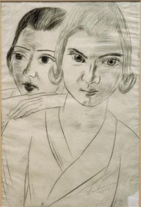Pizchen和Quappi - 双人画像 Marie-Louise von Motesiczky和Mathilde von Kaulbach 作者 马克斯·贝克曼