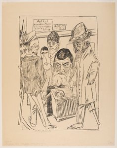 乞丐》，"1922 年柏林之行 "系列中的插图 7 作者 马克斯·贝克曼