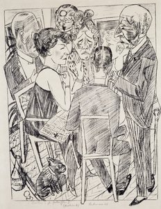 失望的我》，马克斯-贝克曼（1884-1950 年）创作，石版画。德国，20 世纪。 作者 马克斯·贝克曼