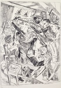 最后几幅是马克斯·贝克曼（Max Beckmann，1884-1950）的石版画。 德国，20世纪。 作者 马克斯·贝克曼