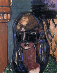 戴面具的女人; Frau mit Maske 作者 马克斯·贝克曼