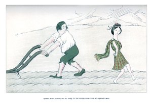 罗伯特·伯恩斯（Robert Burns）把手伸到犁上，回头看1904年的高地玛丽（Highland Mary）。