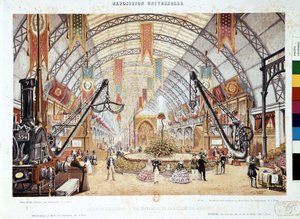 1855年世界博览会：1855年工业宫的机房内部视图 作者 马克斯·贝瑟林