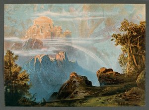 France, Paris, Set design for act III of The Ring of the Nibelung - The Rhinegold by Richard Wagner
