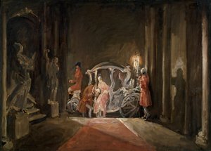 一个客人》，1926年。   作者 马克斯·弗里德里希·霍夫曼