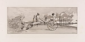 丘比特，死亡和超越爱，Tod und Jenseits板块XII来自Intermezzos...，1881年。 作者 马克斯·克林格