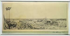 1878年出版的“手套发现释义”系列中的致敬（印度墨水纸上）