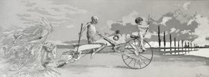 爱情，死亡与超越，1881年，来自&39;Intermezzi（蚀刻，干点和aquatint）的XII 作者 马克斯·克林格