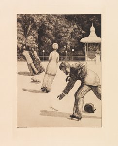 作品六，选自《关于发现手套的解析》，1881年。 作者 马克斯·克林格