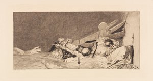 作品六，选自《关于发现手套的解析》，1881年。 作者 马克斯·克林格
