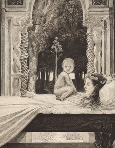 死去的母亲1889年