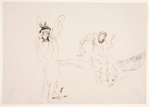 "Weg der Befleckung" - 展翅飞翔的蝴蝶男子（自画像？ 作者 马克斯·克林格