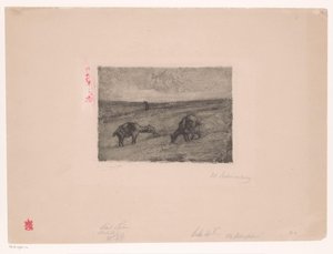 放牧山羊的景观 作者 Max Liebermann（艺术家签名）