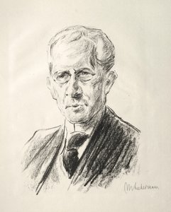 阿诺（Arno）木质文件夹：阿诺·霍尔兹（Arno Holz）肖像，1923年。 作者 马克斯·利伯曼