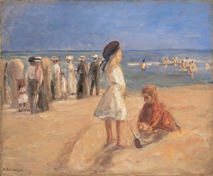 海滩生活，1916年。 作者 马克斯·利伯曼