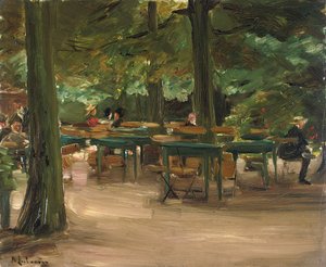 啤酒园，1905年 作者 马克斯·利伯曼