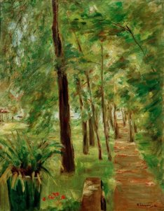 旺西花园（Wannseegarten）东部的桦树大道 作者 Max Liebermann