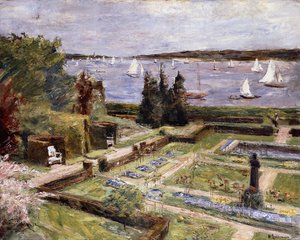 Wansee河旁的Arnhold家族花园； Wannseegarten der Familie Arnhold，1911年 作者 马克斯·利伯曼