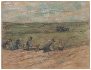 1894年，在赞德沃特（Zandvoort）挖土豆 作者 马克斯·利伯曼