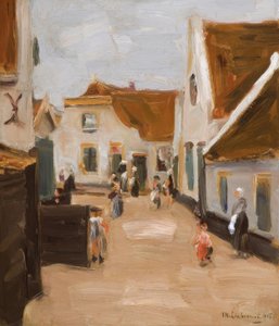 莱伯曼（M.Liebermann），诺德韦克（Noordwijk）的乡村街道 作者 马克斯·利伯曼