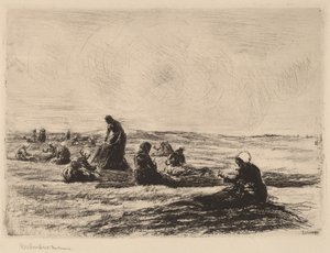 补网》，1894年。 作者 马克斯·利伯曼