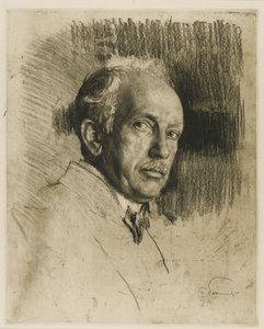 作曲家理查德·施特劳斯的画像1864-1949，c。 1914年。 作者 马克斯·利伯曼