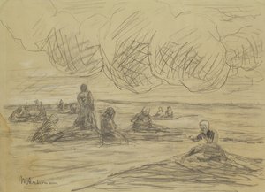 修复篮网，1894年 作者 马克斯·利伯曼