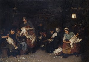 女性采鹅，1872年 作者 马克斯·利伯曼