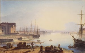 涅瓦河在圣彼得堡，1830年的日出