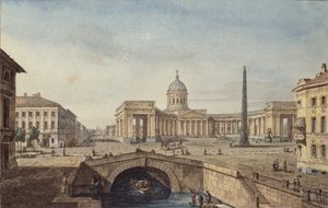 圣彼得堡的喀山大教堂，1817年
