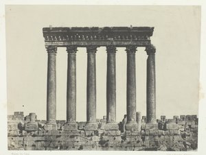 Baalbeck Heliopolis, Colonnade Of The Temple Of The Sun, Syria, 184951, printed 1852. 作者 马克西姆·杜营