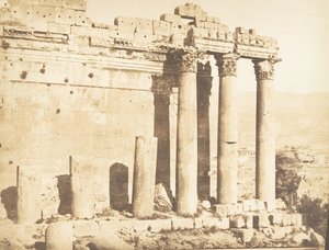 朱庇特神庙的西侧柱廊，Baâlbek Heliopolis，1850年9月15日。