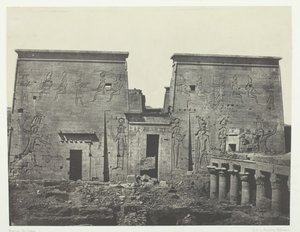 Drômos和Philônes，努比亚Pilônes的伊希斯大庙，184951，1852年印刷。 作者 马克西姆·杜营
