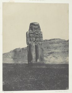 古尔纳，梅姆农雕像，底比斯，184951，1852年印刷。 作者 马克西姆·杜营
