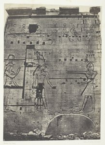 菲洛的伊希斯大神庙，第二塔；努比亚，《埃及、努比亚、巴勒斯坦和叙利亚》（1852 年）画册第 74 版 作者 马克西姆·杜营