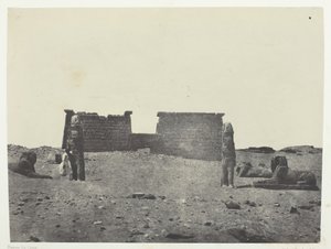 Hemi-Speos De Séboua, Drômos, Nubia, 184951, 1852年印刷。 作者 马克西姆·杜营