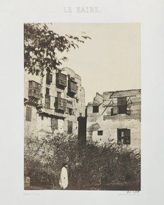 1850年埃及法国区的房子和花园（蜡纸打印的盐纸） 作者 马克西姆·杜营
