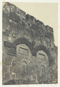 耶路撒冷，巴勒斯坦金门Bab-El-Daharieh，184951年，1852年印刷。 作者 马克西姆·杜营