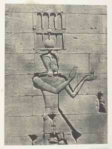 Kalabscheh，《Sculptures De La Façade Postérieure Du Temple；Nubie》，图版 91，选自 "Egypte, Nubie, Palestine et Syrie "画册（1852 年）。 作者 马克西姆·杜营