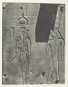 Kalabscheh，《Sculptures De La Façade Postérieure Du Temple；Nubie》，图版 92，选自 "Egypte, Nubie, Palestine et Syrie "画册（1852 年）。 作者 马克西姆·杜营