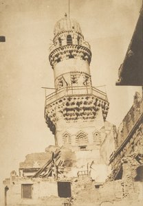 1849年12月至1850年1月，凯罗的比巴斯清真寺倾斜的尖塔。 作者 马克西姆·杜营