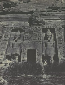 努比亚。Ibsambul.哈托尔斯佩奥斯的入口，1850年。 作者 马克西姆·杜营
