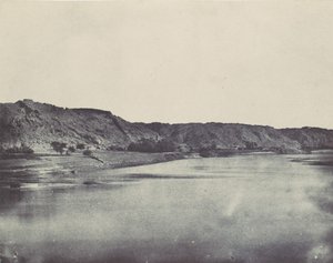 努比亚。尼罗河东岸的巴布村。1850年在菲洛以南拍摄的景色。 作者 马克西姆·杜营