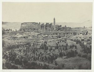 卡尔卡克宫，废墟总图，从东面拍摄，底比斯，184951，1852年印刷。 作者 马克西姆·杜营
