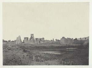 卡纳克宫，南普罗皮莱亚，底比斯，184951年，1852年印刷。 作者 马克西姆·杜营