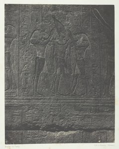 卡纳克宫，花岗岩圣地的外部雕塑，底比斯，184951，1852年印刷。 作者 马克西姆·杜营