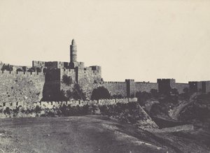 巴勒斯坦。耶路撒冷。城墙的西部，1850年。 作者 马克西姆·杜营