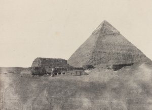 中埃及切夫伦金字塔，选自 "埃及、努比亚、巴勒斯坦和叙利亚 "画册（1852 年）第 10 版 作者 马克西姆·杜营