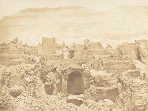 基督教城市的遗址，Medinet-habou 底比斯，1849-50。 作者 马克西姆·杜营
